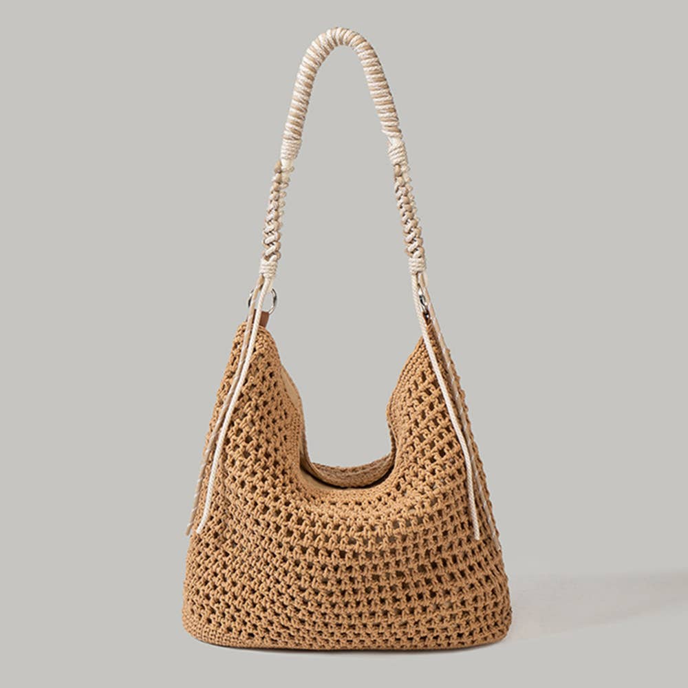 Straw Woven Travel Handbag