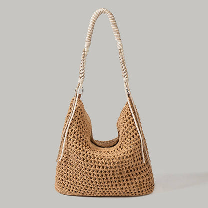 Straw Woven Travel Handbag
