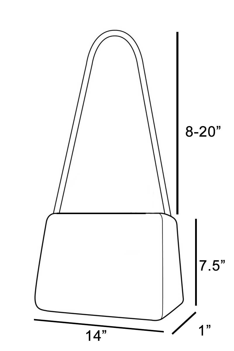 Middle Stitch Zipper Hand Bag