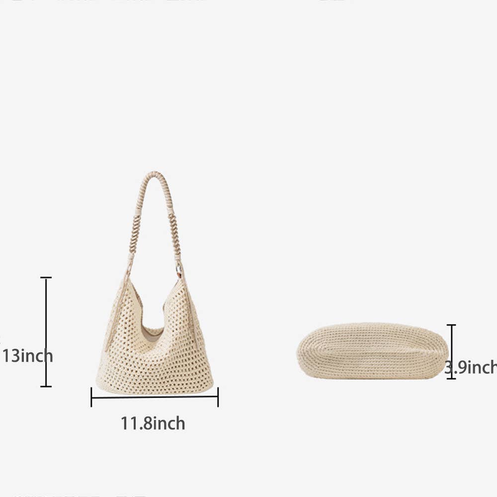 Straw Woven Travel Handbag