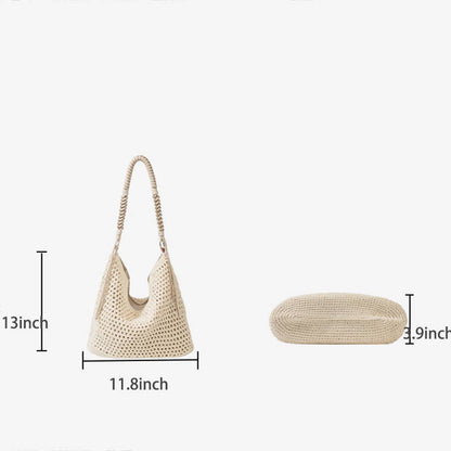 Straw Woven Travel Handbag