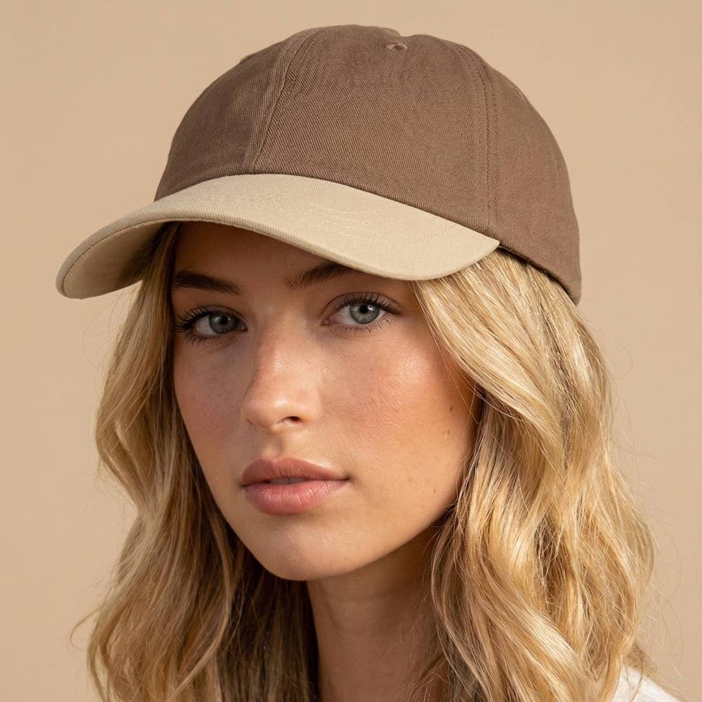 Two Tone Solid Baseball Cap