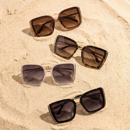 Two Tone Square Frame Sunglasses