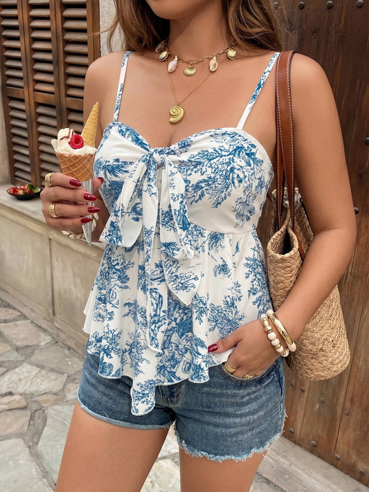 Printed Bow Cami