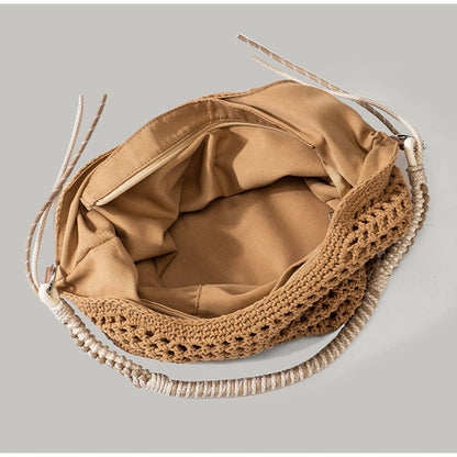 Straw Woven Travel Handbag