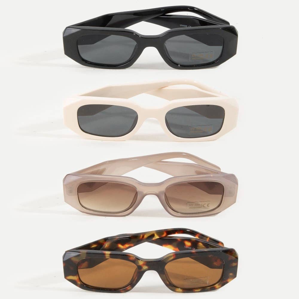 Rectangle Thick Frame Sunglasses