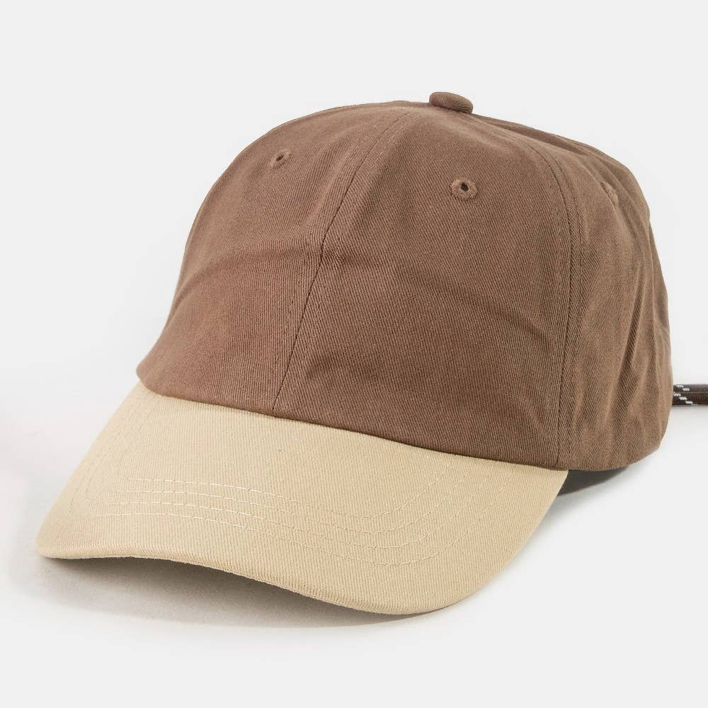 Two Tone Solid Baseball Cap